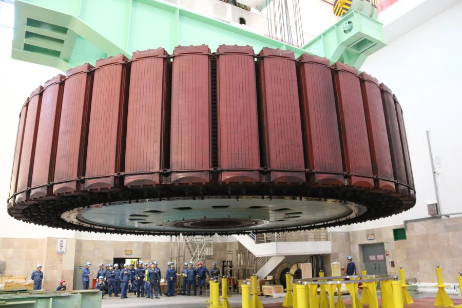 轉子降落支墩作業現場（攝影：覃玉璽）